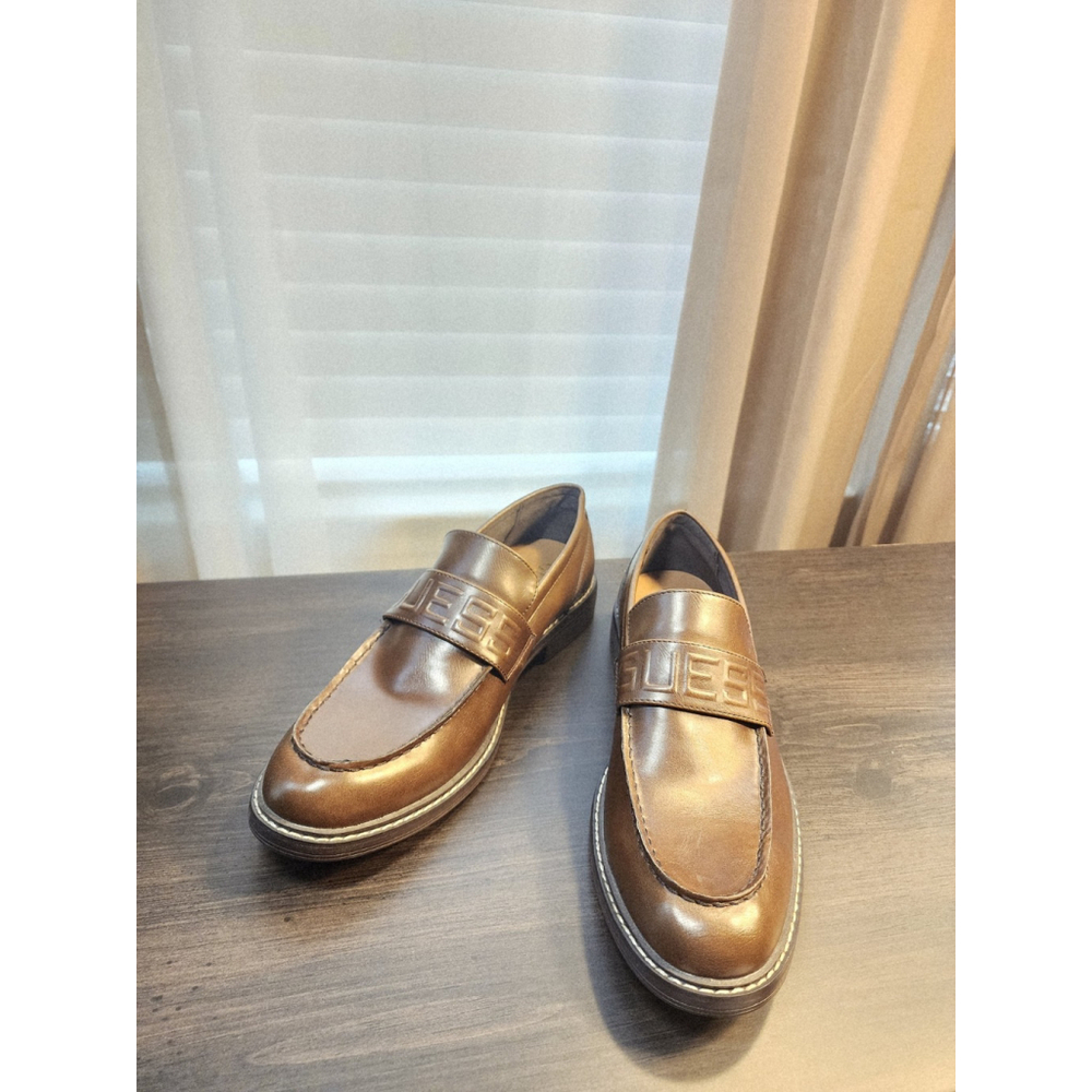 Guess MEN Tranton Moc Toe Slip On Penny Loafers Moccasins Shoes 8 M Brown - Picture 8 of 11